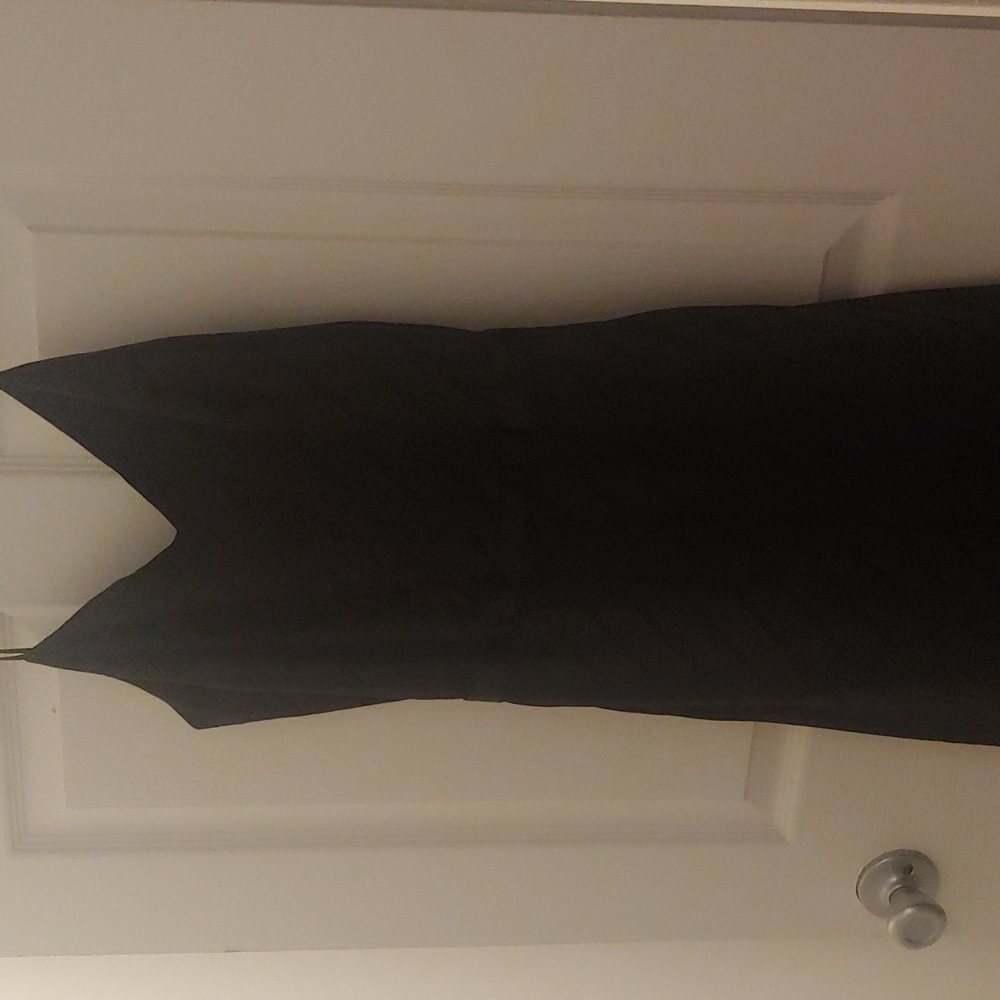 Guess black on black satin pinstripe jumpsuit